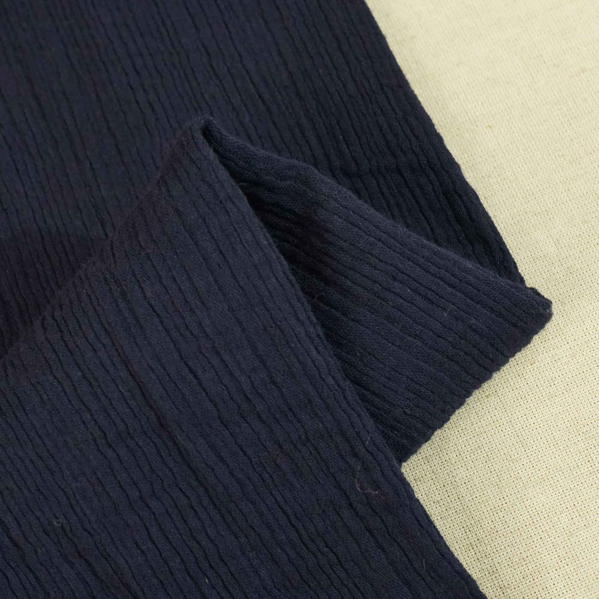 Navy Blue Solid Double Cotton Fabric SKE-26533