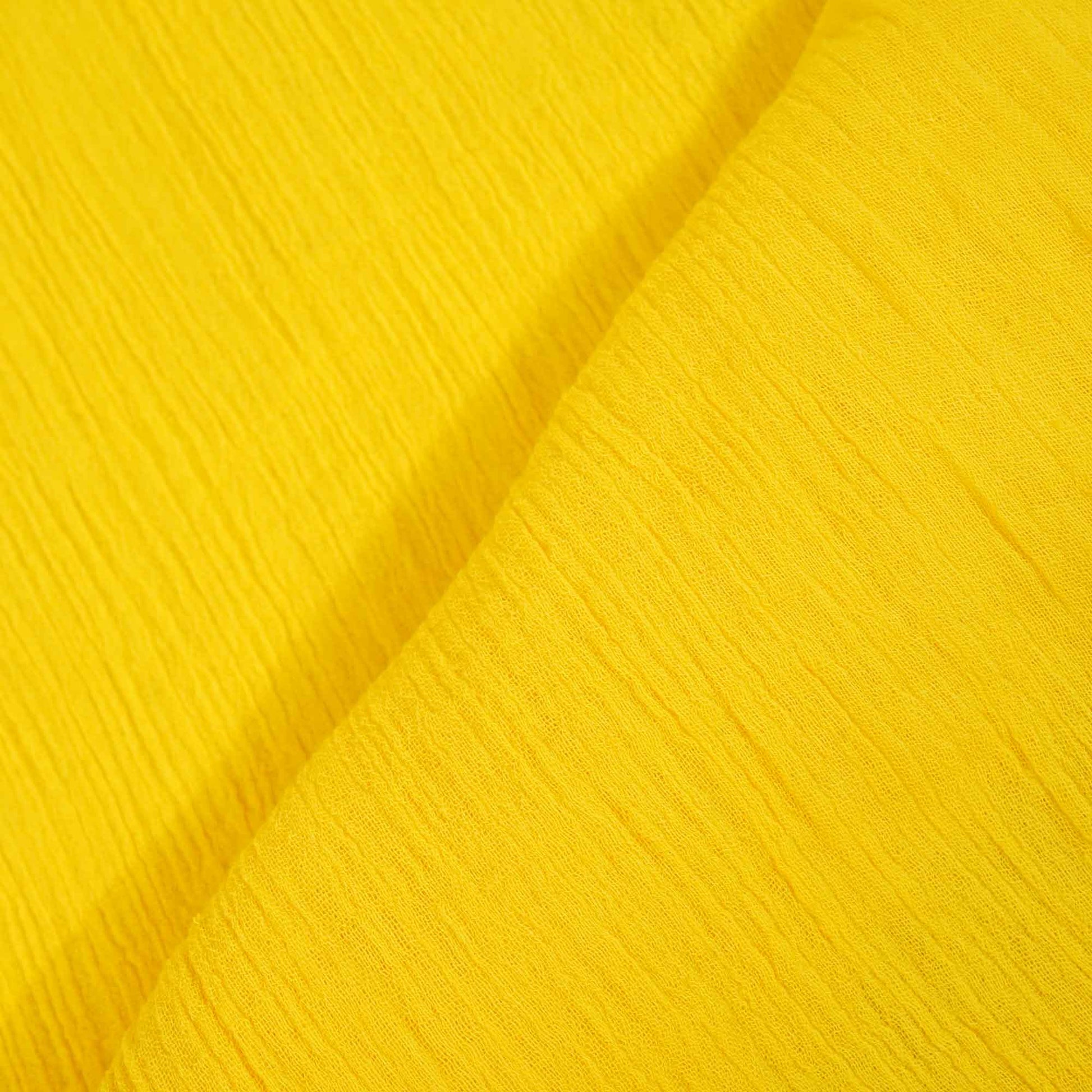 Yellow Solid Double Cotton Fabric SKE-26534