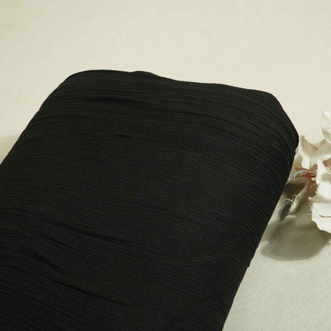 Black Solid Double Cotton Fabric SKE-26535