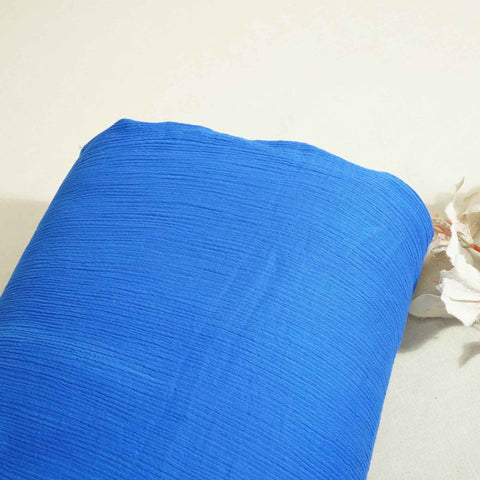 Royal Blue Solid Double Cotton Fabric SKE-26536