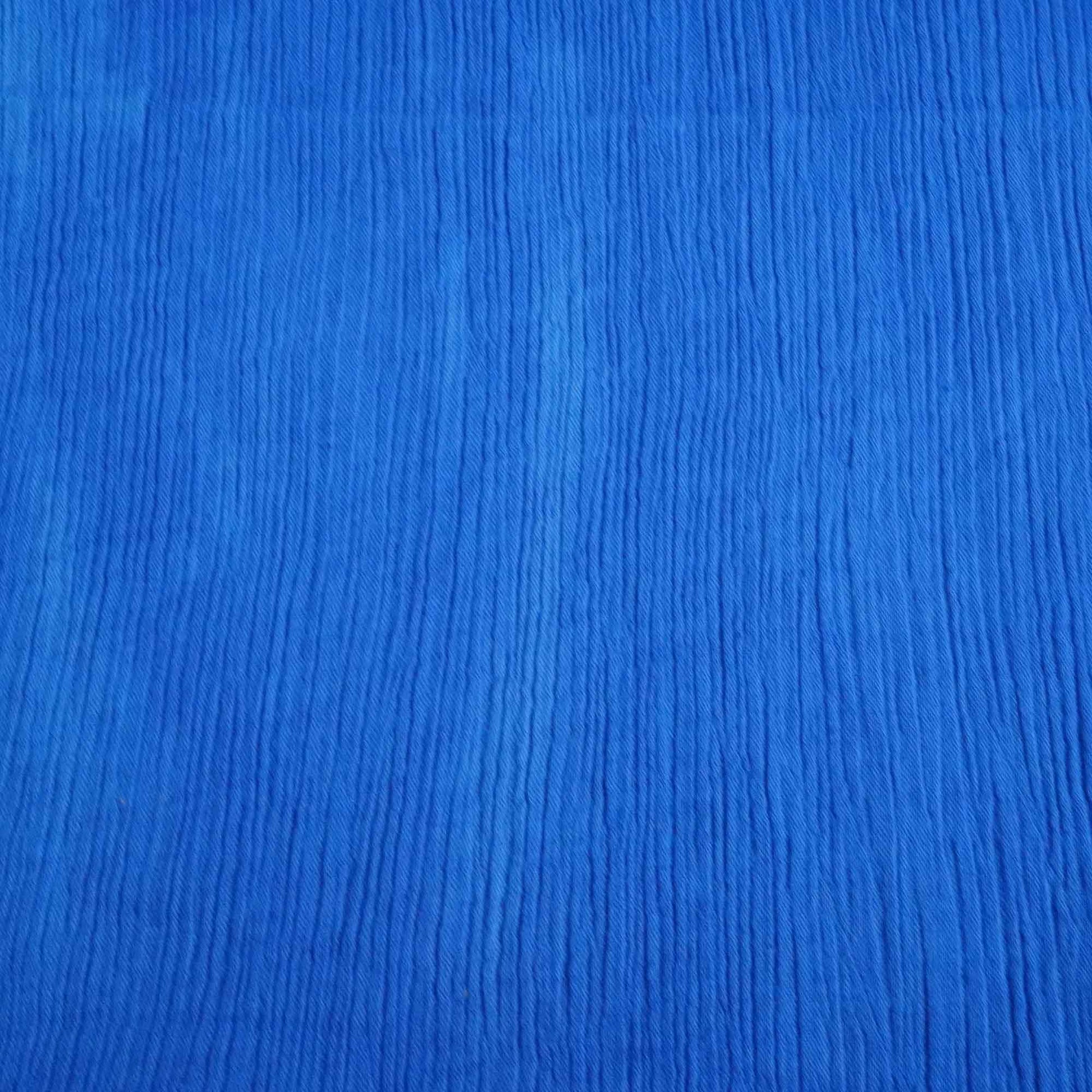 Royal Blue Solid Double Cotton Fabric SKE-26536