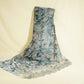 Blue abstract cutdana cutwork embroidery glass tissue fabric Tissue fabric AF-26542
