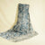 Blue abstract cutdana cutwork embroidery glass tissue fabric Tissue fabric AF-26542