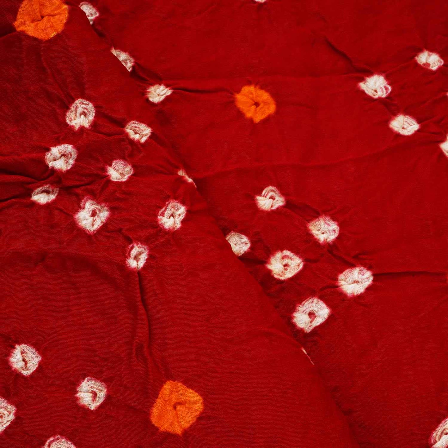 Red Bandhani Print Modal Silk Fabric SC-28266