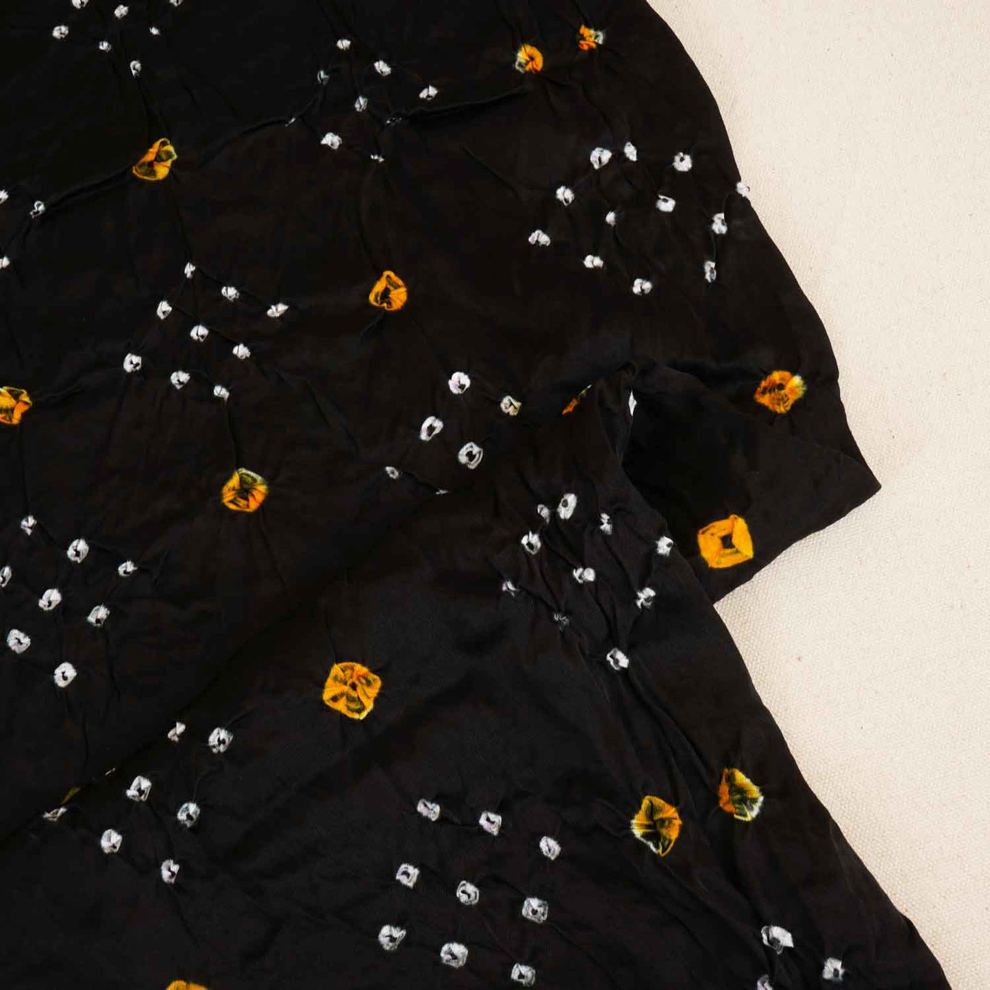 Black Bandhani Print Modal Silk Fabric SC-28267