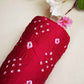 Magenta Bandhani Print Modal Silk Fabric SC-28268