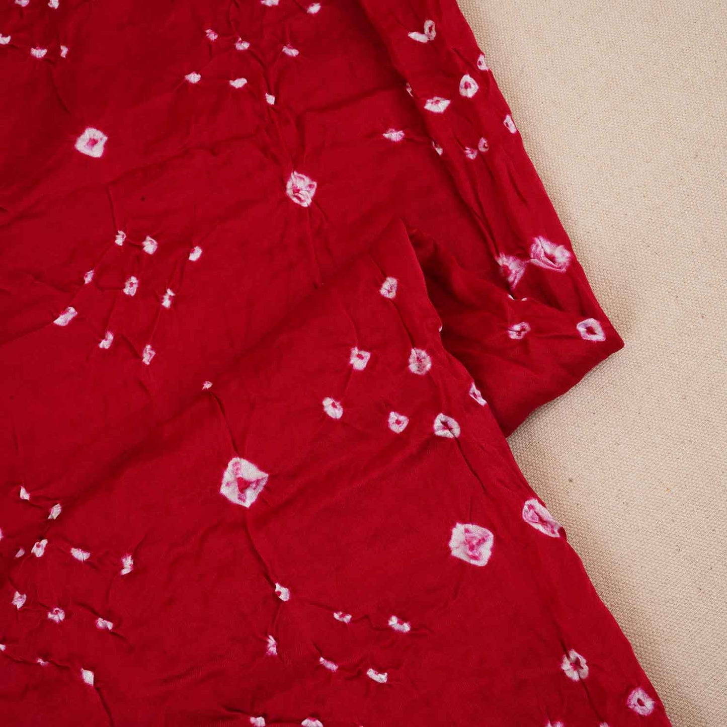 Magenta Bandhani Print Modal Silk Fabric SC-28268