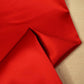 Bright Red Solid Celina Satin OE-26827