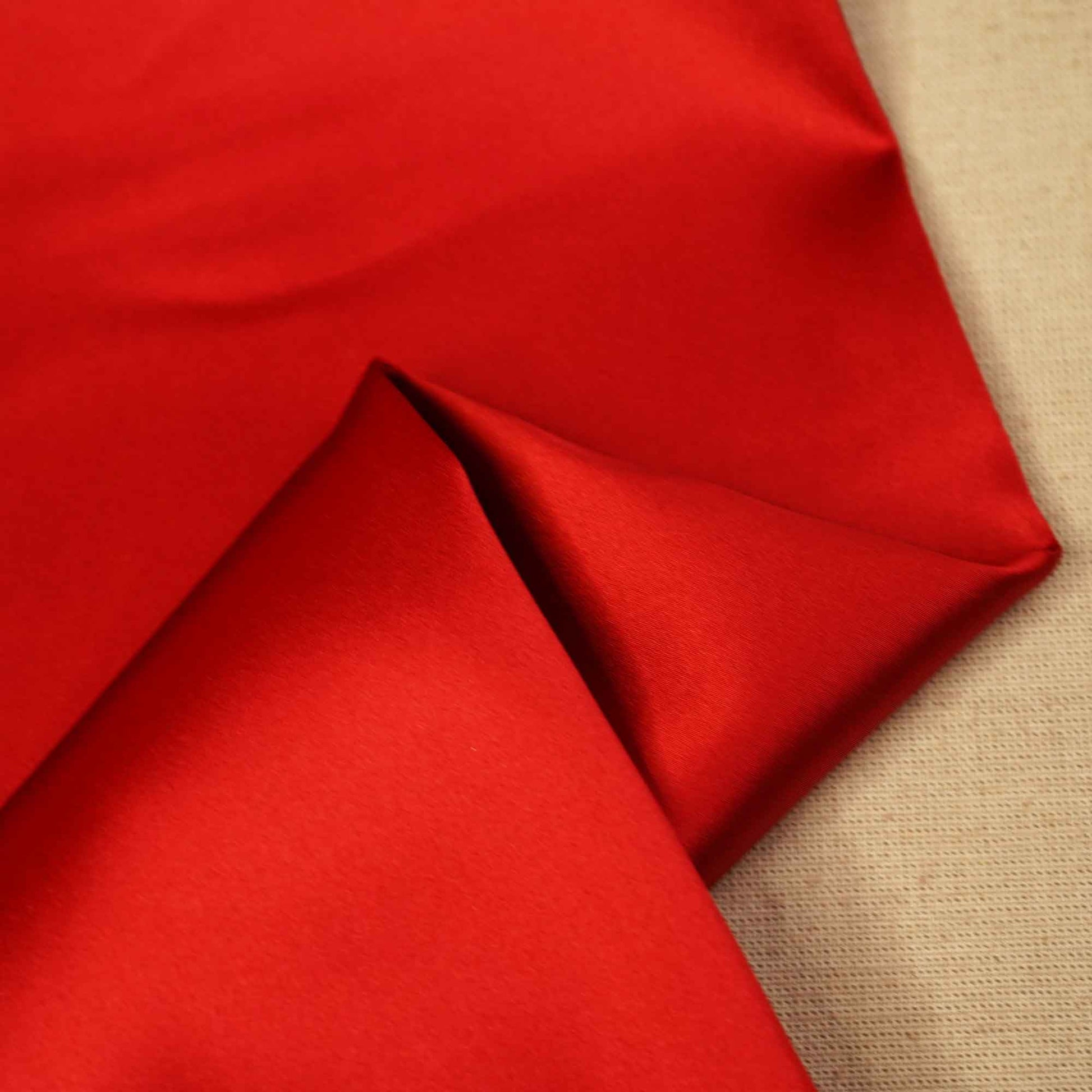 Bright Red Solid Celina Satin OE-26827