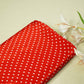Red Polka Dot Print Creap Fabric Print Creap MTF-26831