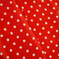Red Polka Dot Print Creap Fabric Print Creap MTF-26831