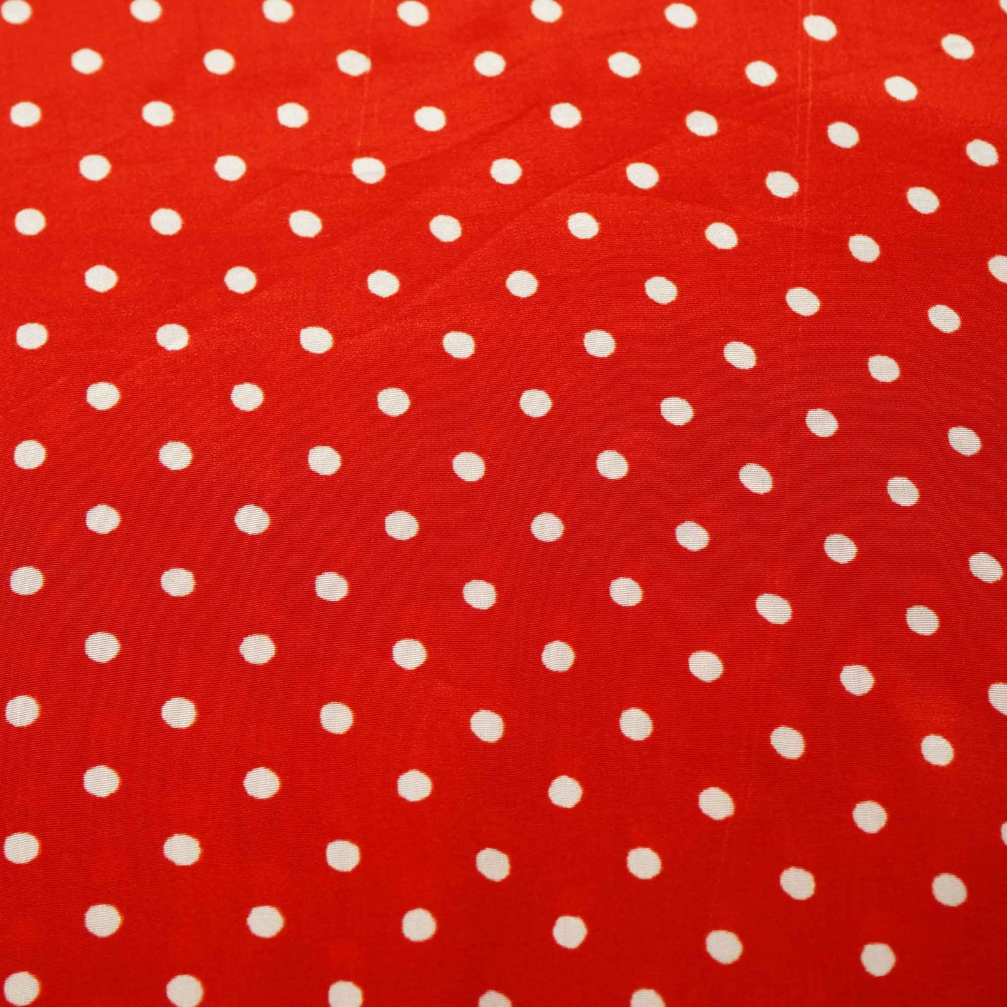 Red Polka Dot Print Creap Fabric Print Creap MTF-26831