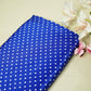 Royal Blue Dot Print Creap Fabric Print Creap MTF-26832
