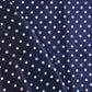 Navy Blue Dot Print Creap Fabric Print Creap MTF-26833