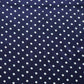 Navy Blue Dot Print Creap Fabric Print Creap MTF-26833