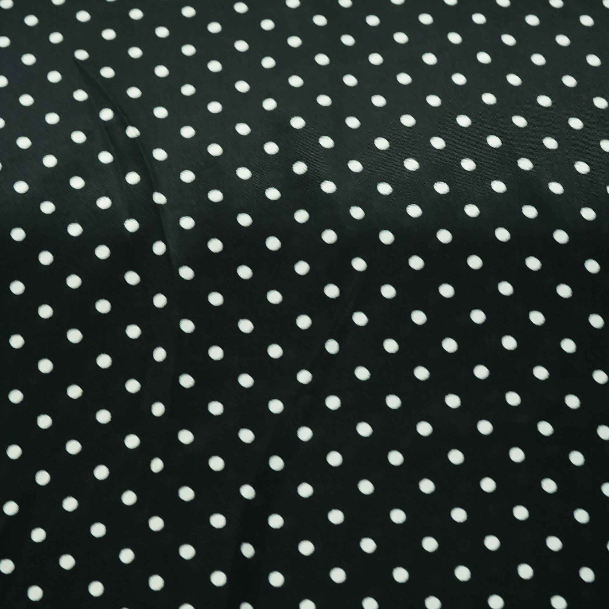 Black Dot Print Creap Fabric Print Creap MTF-26834