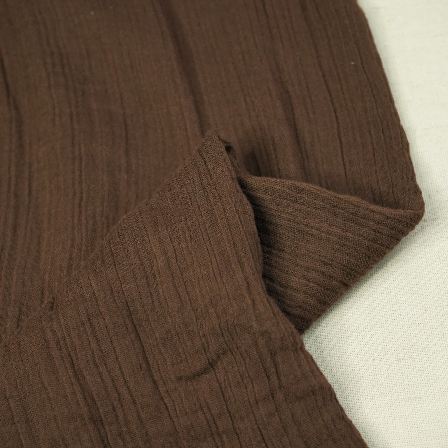 Brown Solid Double Cotton Fabric-SKE-26843