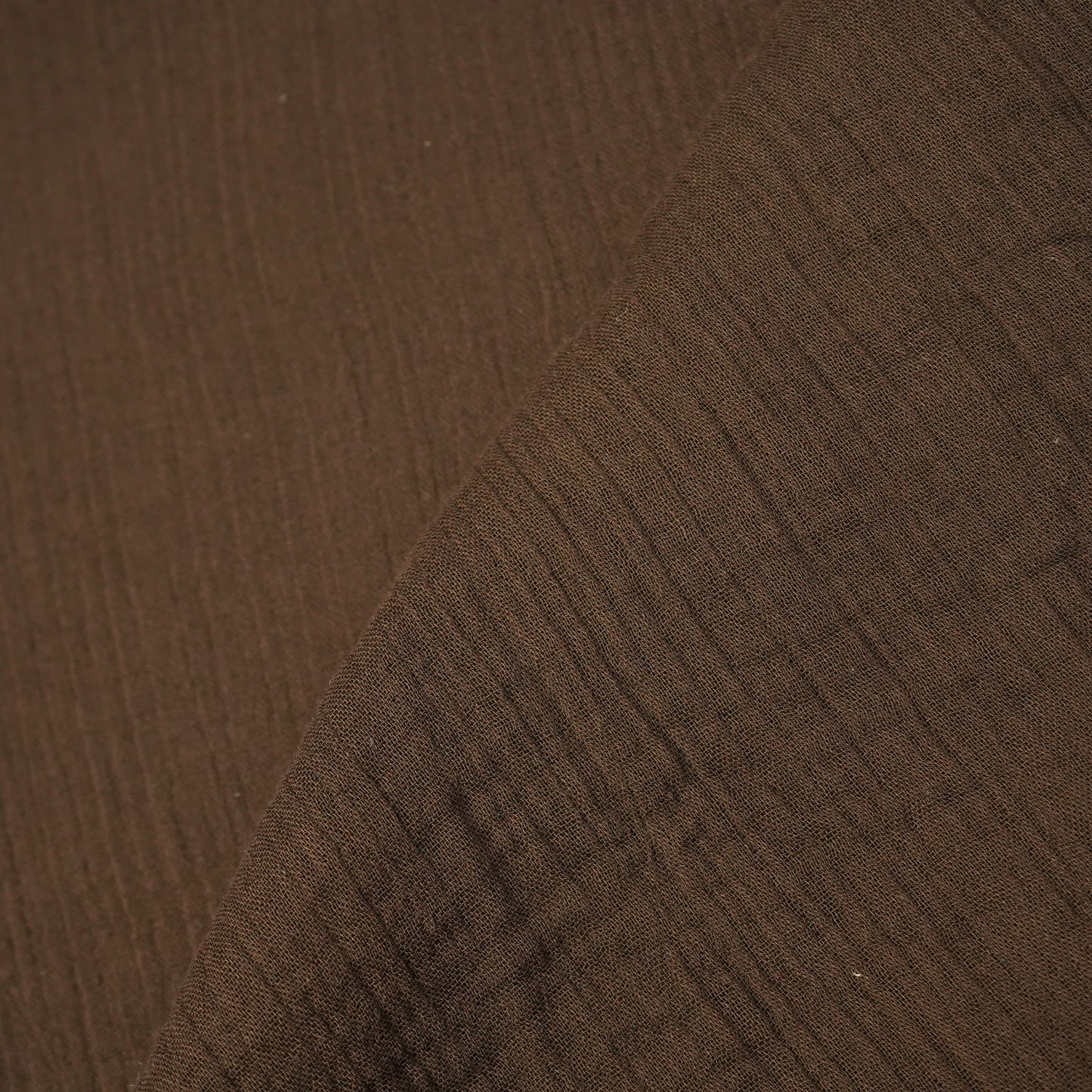 Brown Solid Double Cotton Fabric-SKE-26843