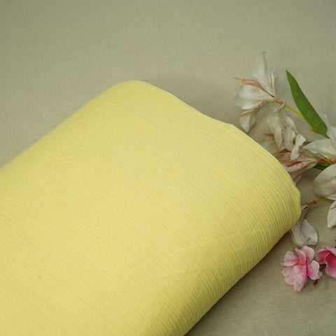 Yellow Solid Double Cotton Fabric-SKE-26844
