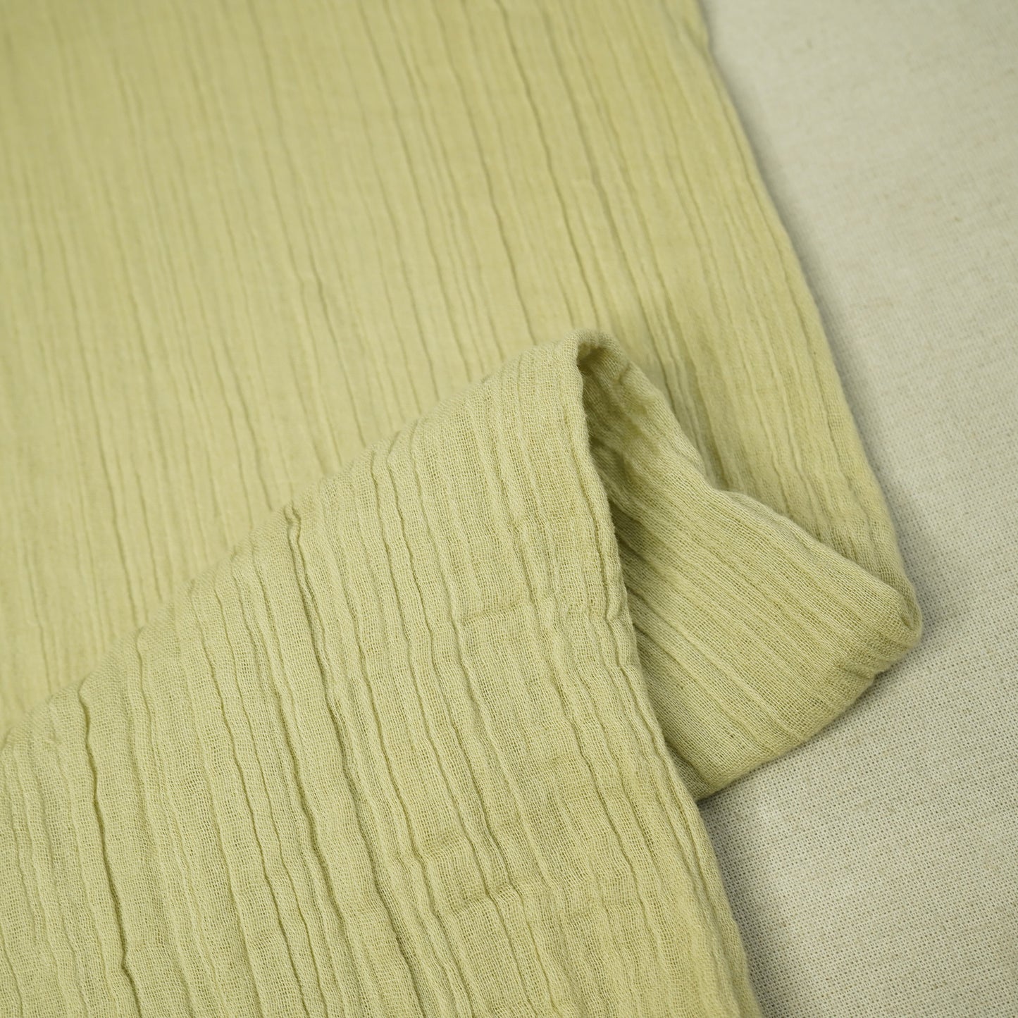 Beige Solid Double Cotton Fabric-SKE-26845