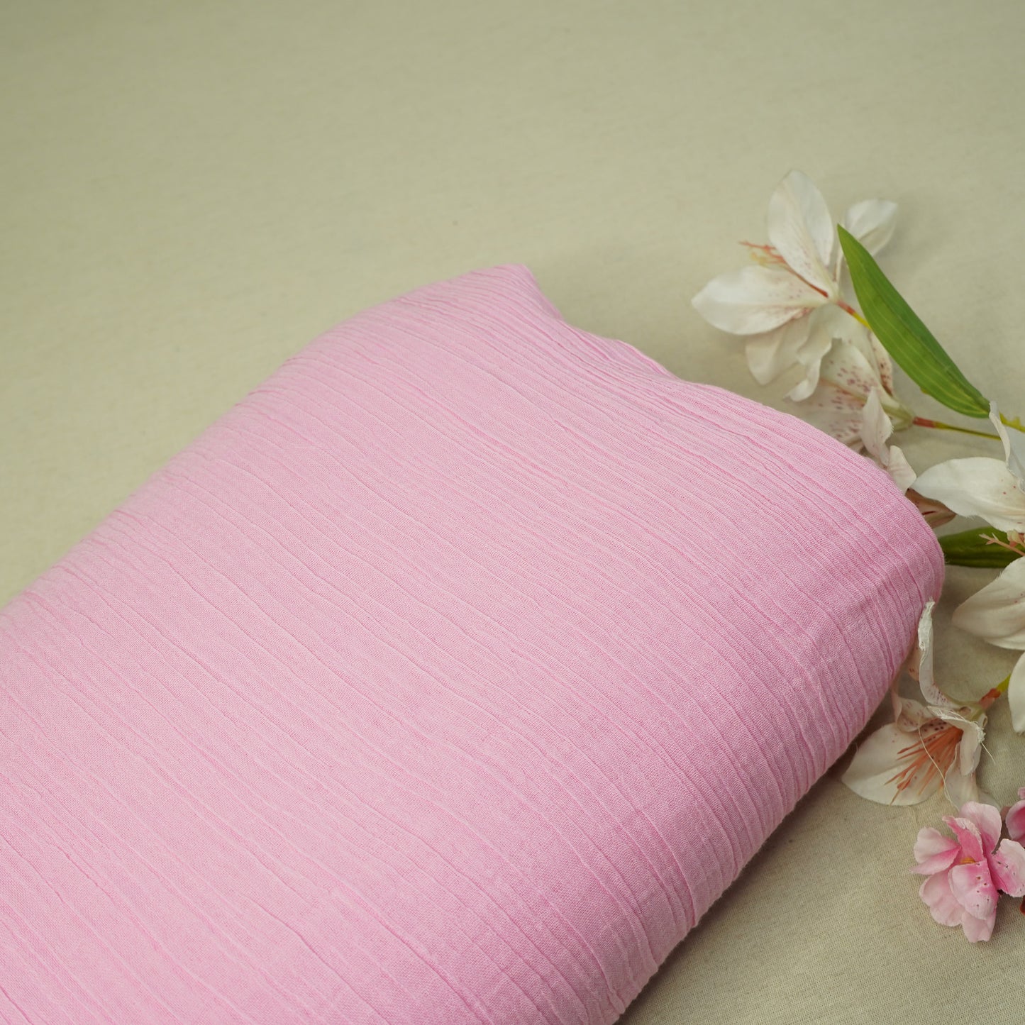 Pink Solid Double Cotton Fabric-SKE-26847