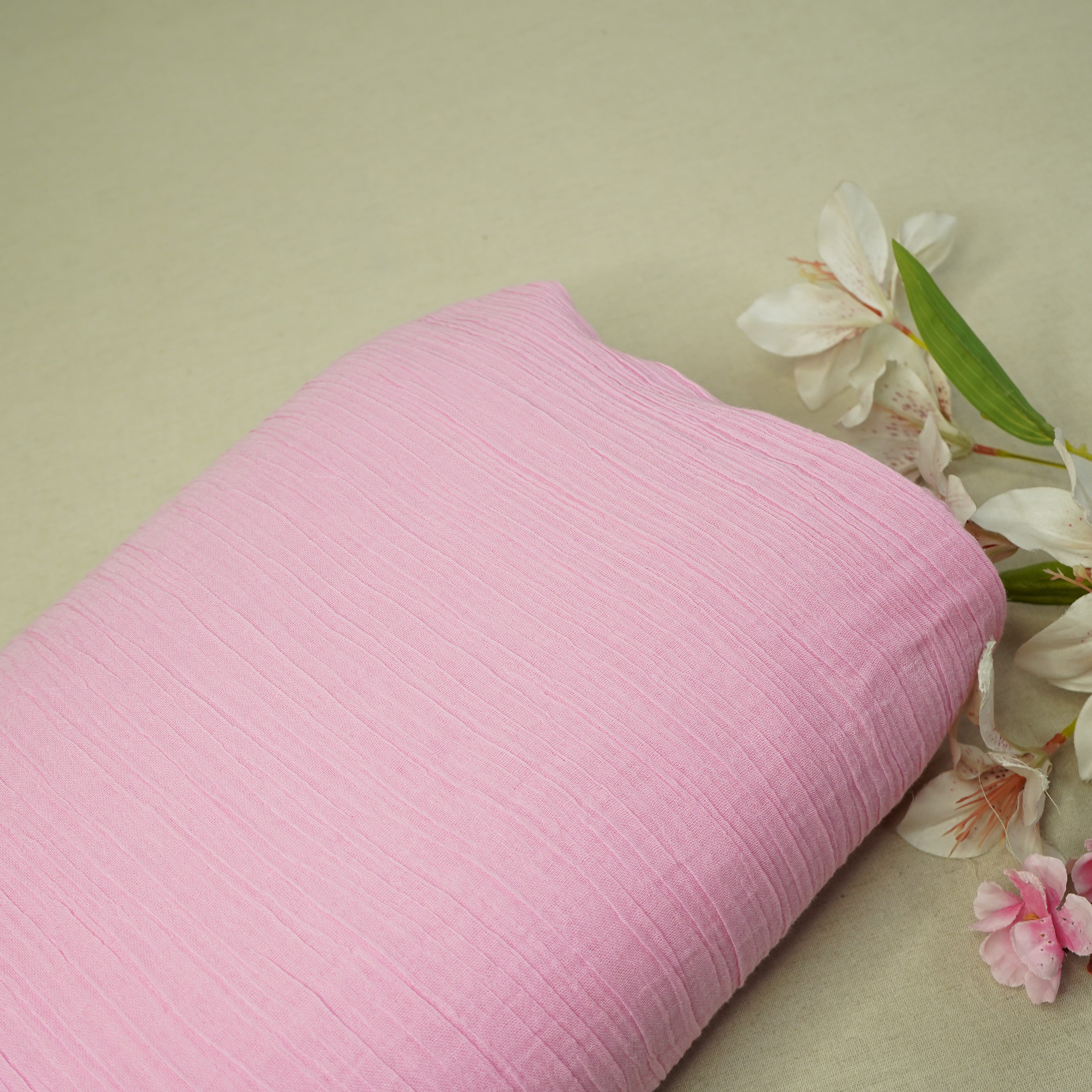 Pink Solid Double Cotton Fabric-SKE-26847 - TradeUNO