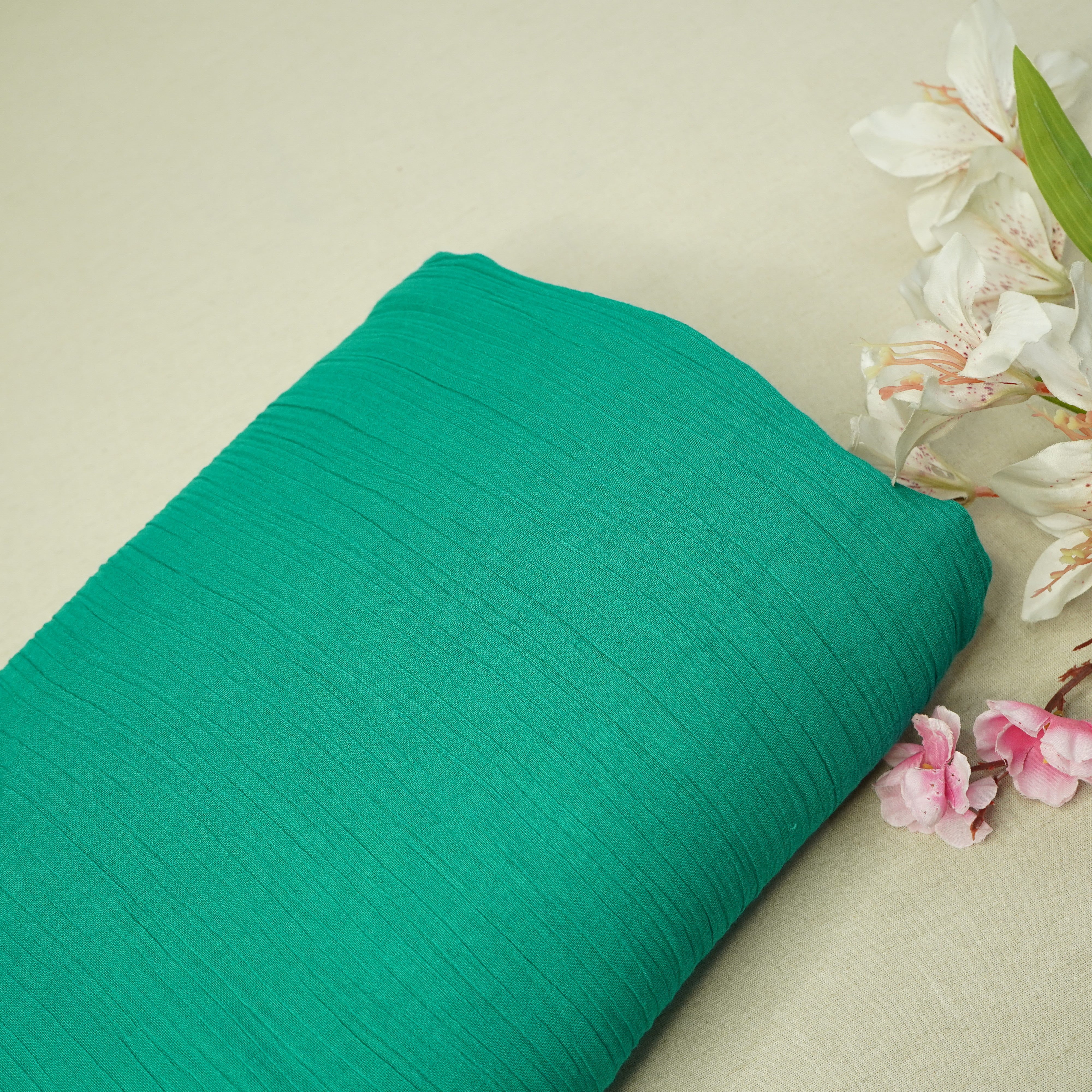 Green Solid Double Cotton Fabric-SKE-26849 - TradeUNO