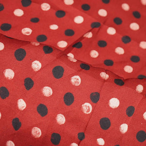 Red Polka Dot Modal Satin Fabric Modal Ajrakh IA-26852