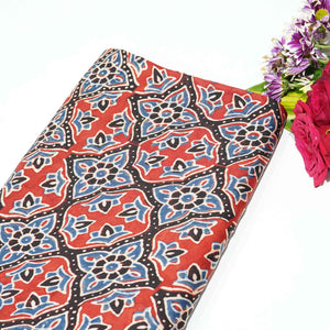 Red Ajrakh Modal Satin Modal Ajrakh IA-26858