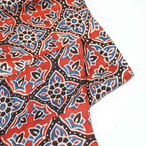 Red Ajrakh Modal Satin Modal Ajrakh IA-26858