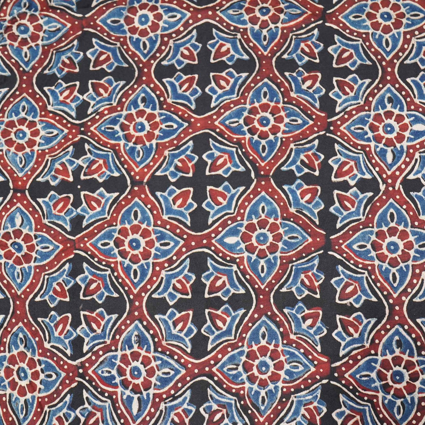 Black Ajrakh Modal Satin Modal Ajrakh IA-26865
