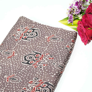 Coffee Ajrakh Modal Satin Modal Ajrakh IA-26868