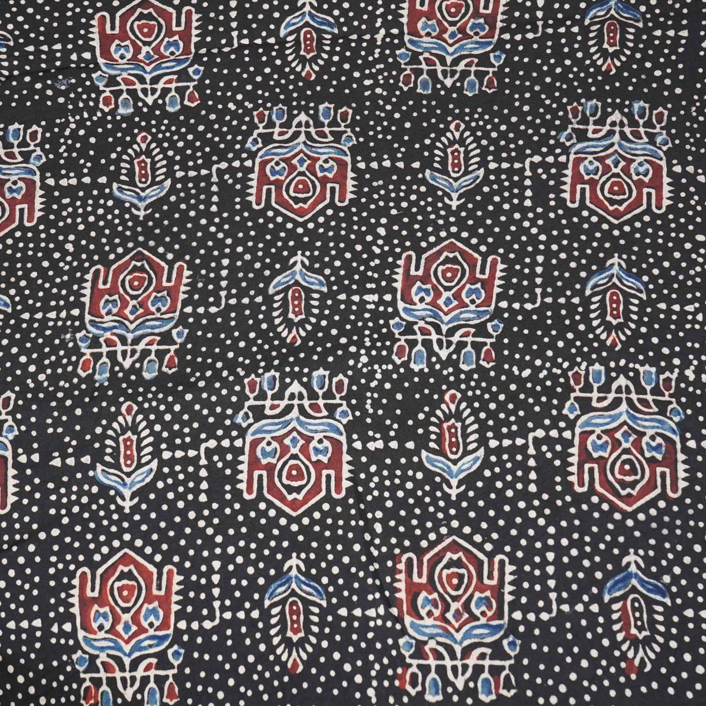 Black Ajrakh Modal Satin Modal Ajrakh IA-26872