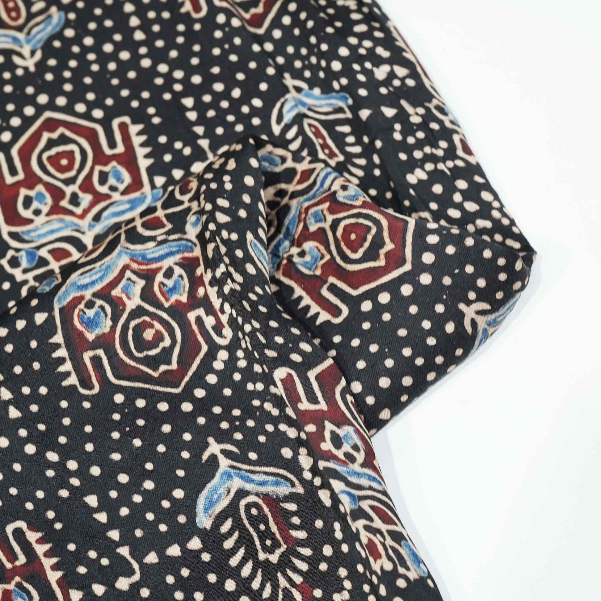 Black Ajrakh Modal Satin Modal Ajrakh IA-26873