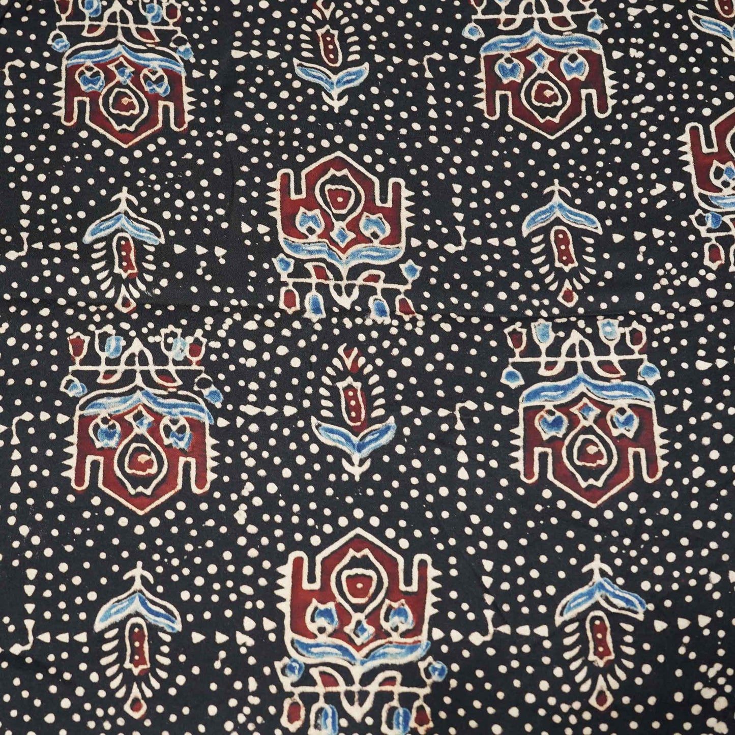 Black Ajrakh Modal Satin Modal Ajrakh IA-26873