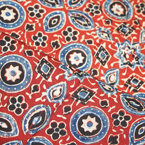 Red Ajrakh Modal Satin Modal Ajrakh IA-26875