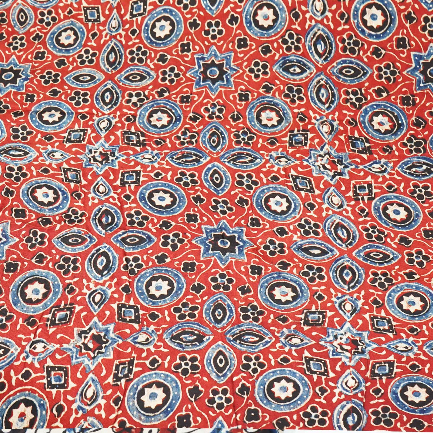 Red Ajrakh Modal Satin Modal Ajrakh IA-26875
