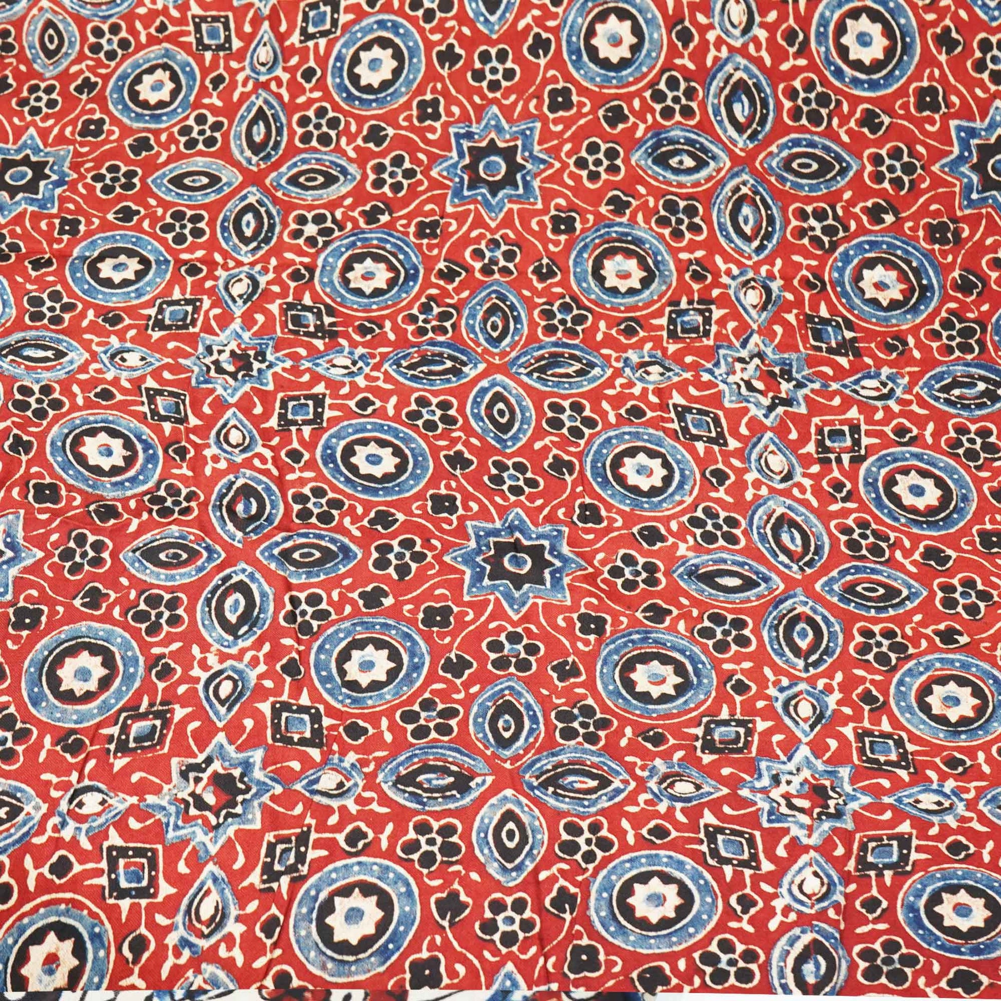 Red Ajrakh Modal Satin Modal Ajrakh IA-26875