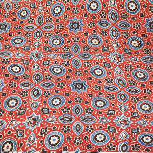 Red Ajrakh Modal Satin Modal Ajrakh IA-26875