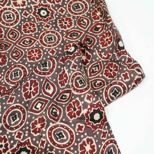 Brown Ajrakh Modal Satin Modal Ajrakh IA-26877