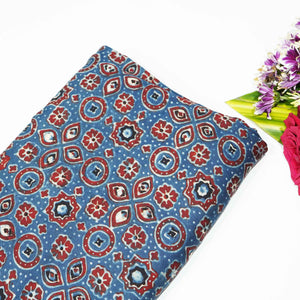 Blue Ajrakh Modal Satin Modal Ajrakh IA-26881