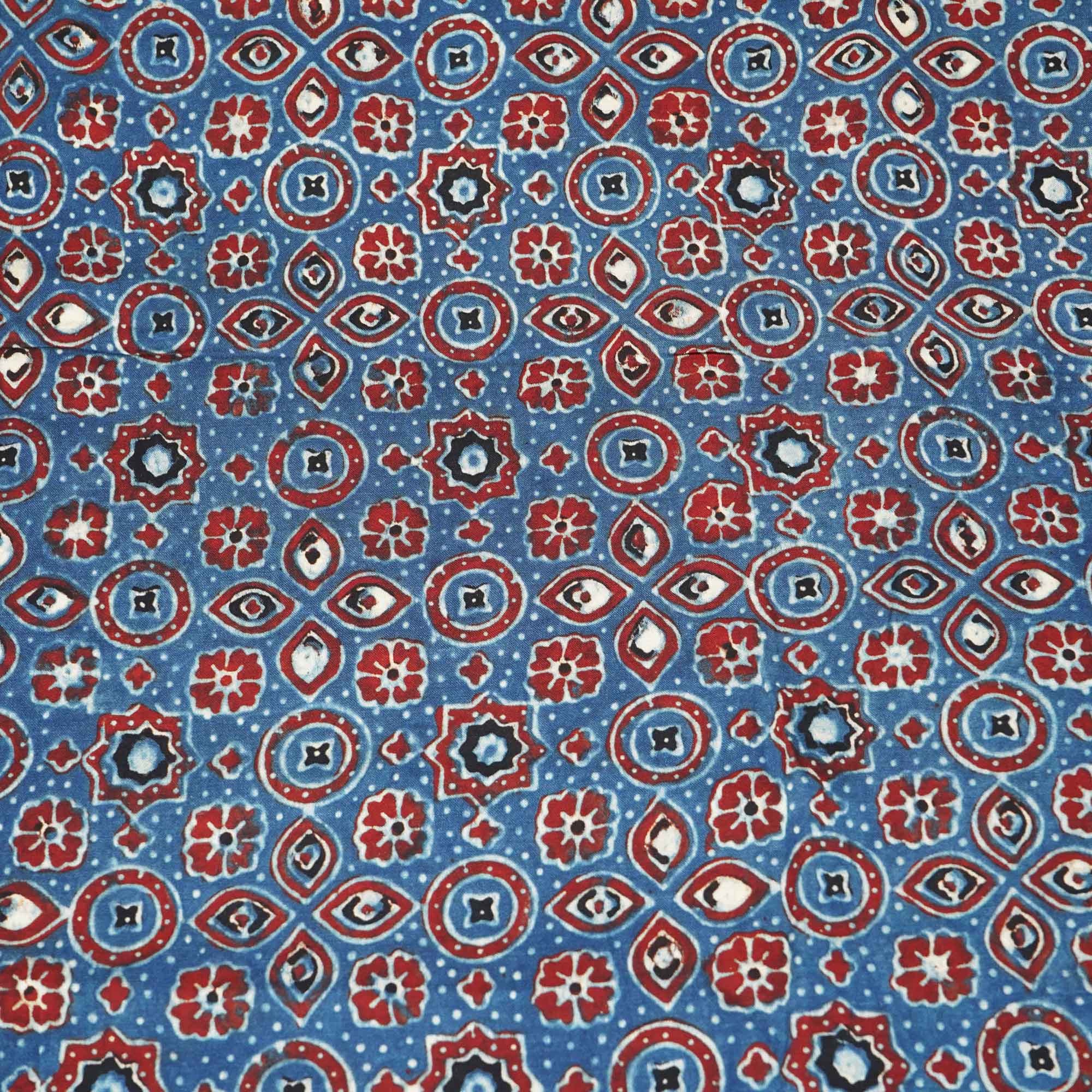 Blue Ajrakh Modal Satin Modal Ajrakh IA-26881