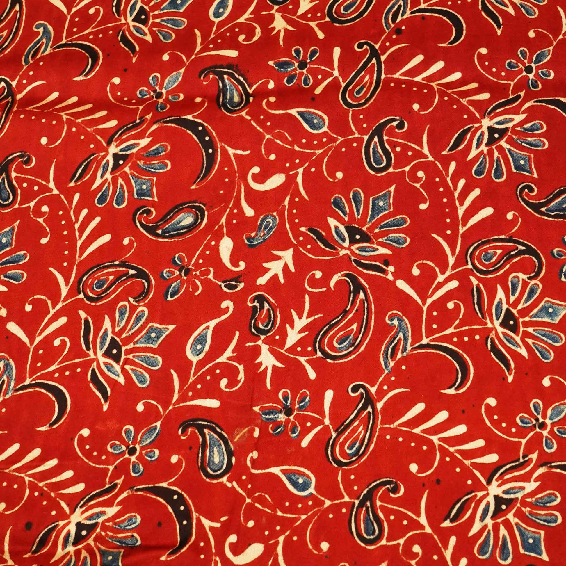 Red Floral Ajrakh Modal Satin Modal Ajrakh IA-26882
