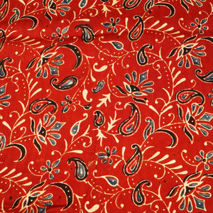 Red Floral Ajrakh Modal Satin Modal Ajrakh IA-26882