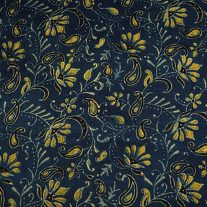 Blue Floral Ajrakh Modal Satin Modal Ajrakh IA-26886