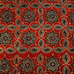 Red Ajrakh Modal Satin Fabric Modal Ajrakh IA-26895