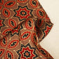 Brown Blue Ajrakh Modal Satin Fabric Modal Ajrakh IA-26898