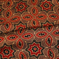 Brown Blue Ajrakh Modal Satin Fabric Modal Ajrakh IA-26898