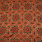 Brown Blue Ajrakh Modal Satin Fabric Modal Ajrakh IA-26898