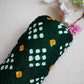 Dark Green Bandhani Print Modal Silk Fabric SC-28269